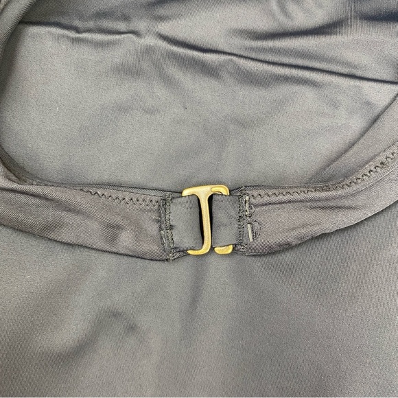 Andie The Luzon One Piece Swimsuit Large Black Halter Full Bottom Low Leg AO209 - Picture 4 of 11